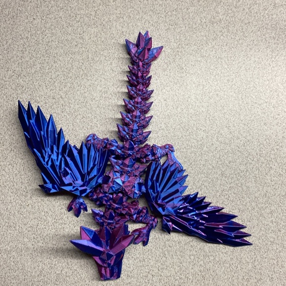 Articulated 3D Printed Crystal Dragon - Picture 2 of 3